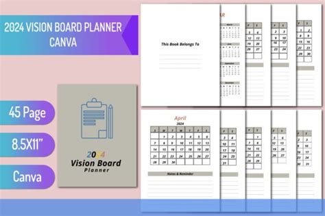 Vision Board Planner Canva Kdp Dise Os Y Gr Ficos