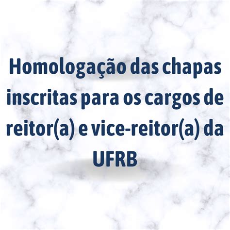 Comissão Especial torna pública a homologação das chapas inscritas da