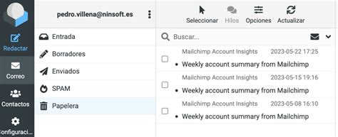 C Mo Vaciar El Correo Con Webmail Roundcube Ninsoft Desarrollo Y Dise O