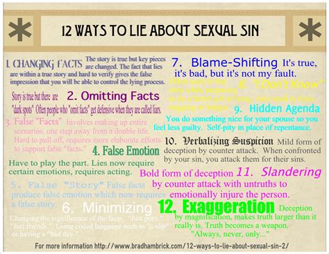 12 Ways To Lie About Sexual Sin Cheryl Hansen Day 7 Counseling