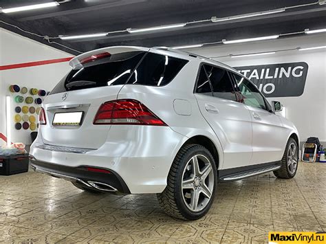 Полная оклейка Mercedes-Benz GLE в белый перламутр — MaxiVinyl на DRIVE2
