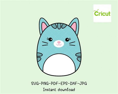 Squishmallow Cat Svg Digital Download File Cartoon Svg Etsy