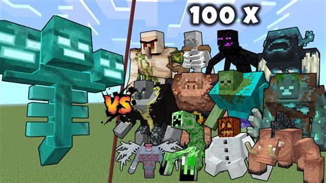 Witherzilla Vs X All Mutant Mobs In Minecraft Witherzilla Vs