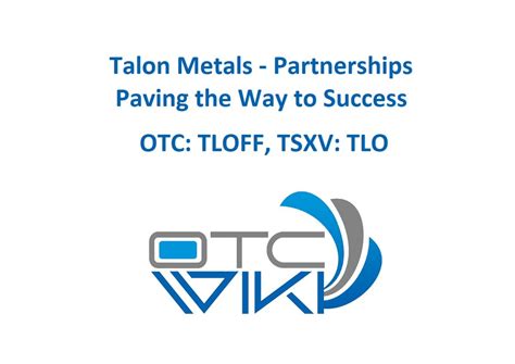 Talon Metals – Partnerships Paving the Way to Success : r/TalonMetalsInc