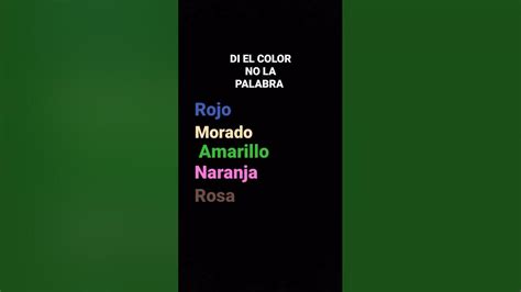 Di El Color No La Palabra Youtube