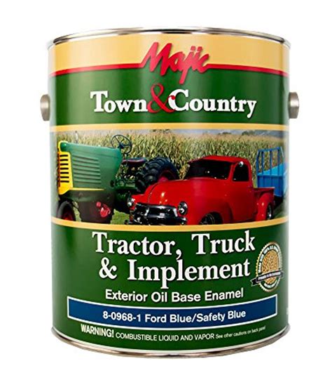 Majic Paints 809681 Town Country Tractor Truck Implement Oil Base Enamel Paint 1gallon Ford Blue