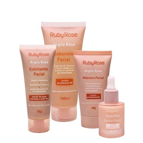 Linha Skin Care Argila Rosa Ruby Rose Unitário Shopee Brasil