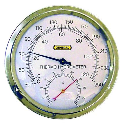 General Tools Indoor Analog Thermo Hygrometer With In Dial And