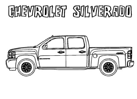 Dibujos De Chevrolet Silverado 2 Para Colorear Para Colorear Pin