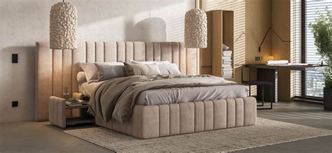 Кровать BOSS INFINITY 180*200 велюр Monolit латте купить по низкой цене ...