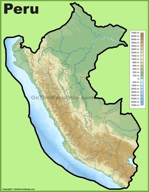 A Map Of Peru With The Capital And Major Cities