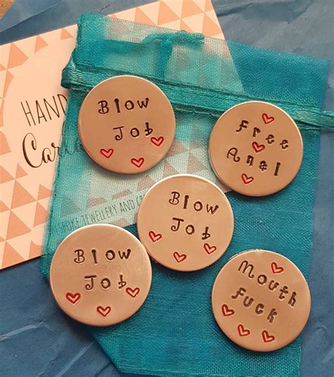 Hand Stamped Cheeky Love Tokens Etsy