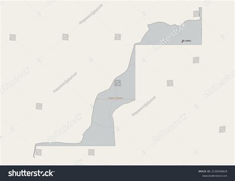 Western Sahara Political Map Capital National Stock Illustration