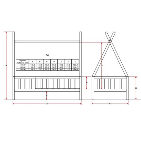 Łóżko domek Z drewutni TIPI Z drewutni