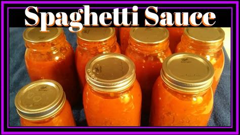 Pressure Canning Spaghetti Sauce YouTube