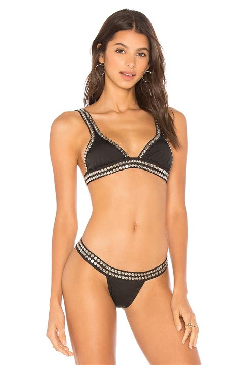 Norma Kamali X REVOLVE Bikini Top In Black Silver REVOLVE