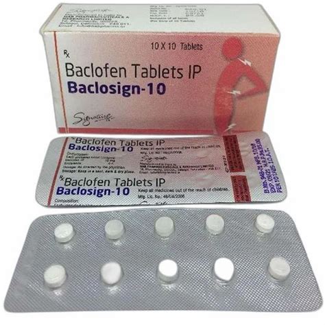 Baclofen 10 Mg Baclosign 10mg Tablet Packaging Size 10 X 10