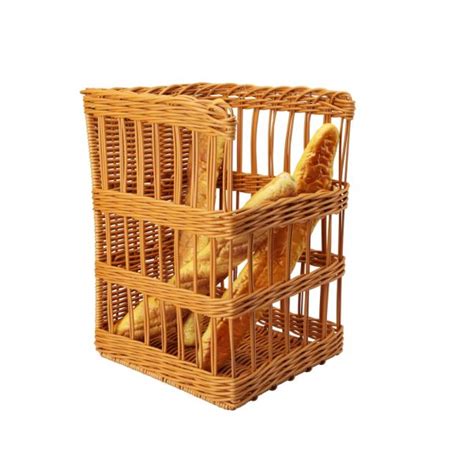 Polypropylene Rattan Basket X X Cm Rectangular Dark Brown C