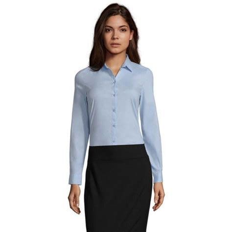 Sol S Chemise Femme Stretch Manches Longues Blake Women Bleu Clair