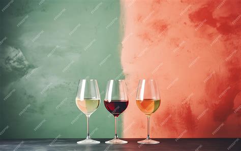 Premium Ai Image Flatlay Of Red Rose And White Wine In Glasses