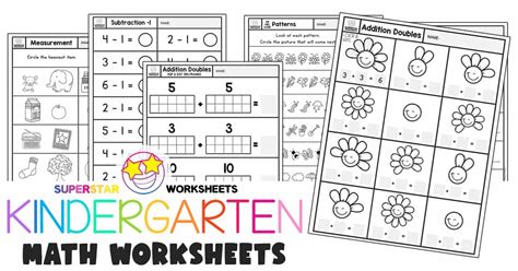 Kindergarten Math Worksheets - Superstar Worksheets