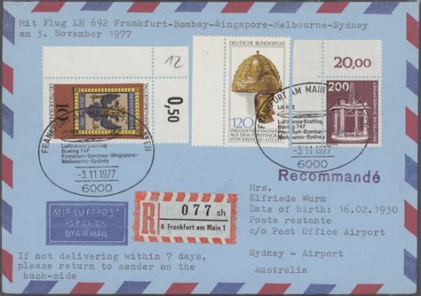 Stamp Auction Bundesrepublik Deutschland 50th Auction Anniversary