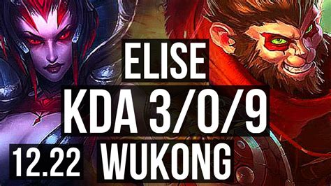 Elise Vs Wukong Jng 309 68 Winrate Kr Master 1222 Youtube