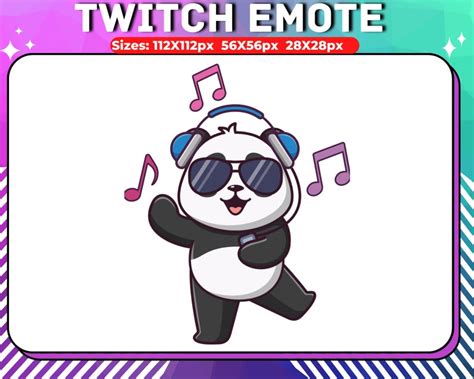 Cute Dancing Panda Emote Twitch And Discord Emote Streaming Emote