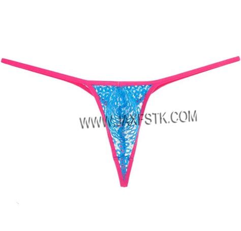 Sexy Pouch String Micro Thong Men Tanga See Through Lace Bikini T Back Underwear