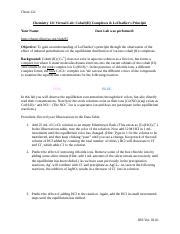 Chem 121 Lab 6 Le Chateliers Principle Virtual Lab 1 1 Docx Chem 121