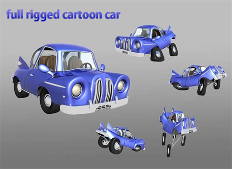 cartoon car 3D Model - FlatPyramid