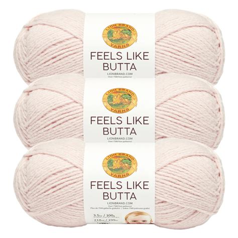 Lion Brand Yarn Feels Like Butta Pink Super Soft Baby Medium Polyester