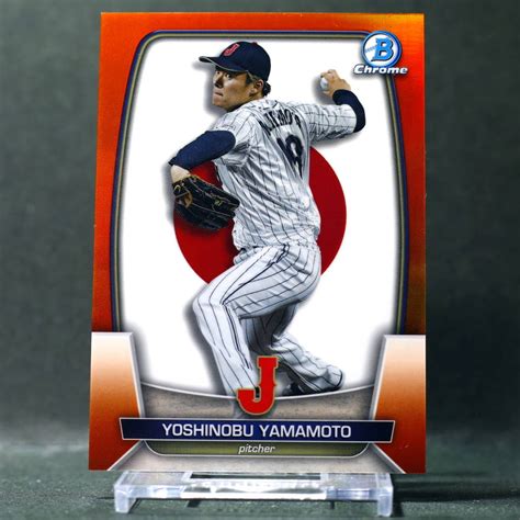 25枚限定 山本 由伸 2023 Topps Bowman Chrome オレンジ リフラクター Orange Refractor Wbc