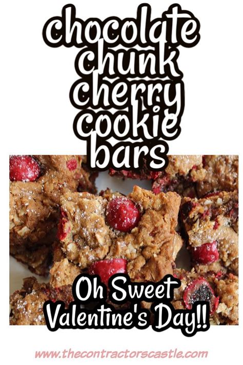 Chocolate Chunk Covered Cherry Cookie Bars Come Fully Loaded With