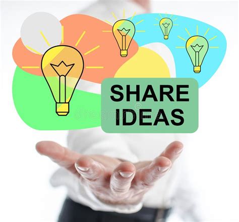 Share Ideas Concept On A Whiteboard Stock Photo - Image of partnership ...