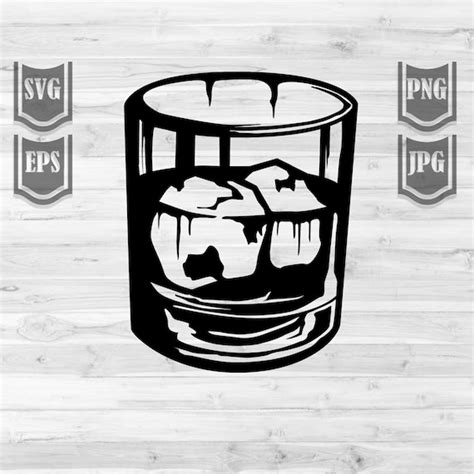 Whiskey Svg File Alcohol Glass Svg Whiskey Clipart Etsy