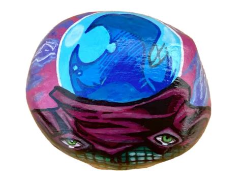 HAND PAINTED ROCK Mysterio Spider Man Marvel Acrylic 6 99