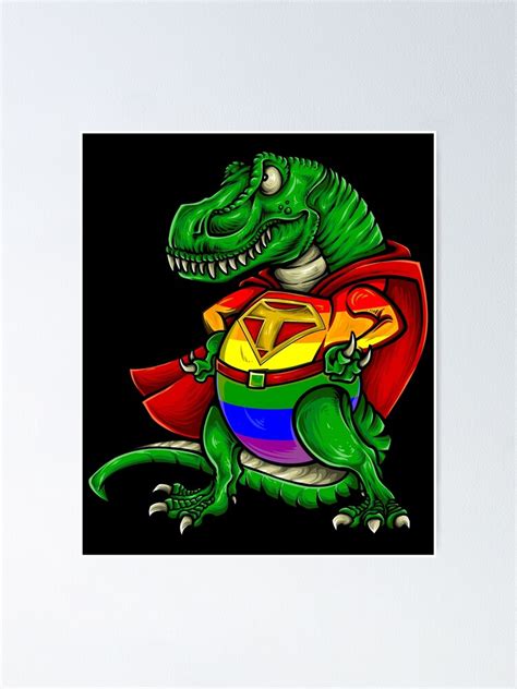 P Ster De Julio Dinosaurio Patri Tico Lgbt Orgullo Gay Bandera Del