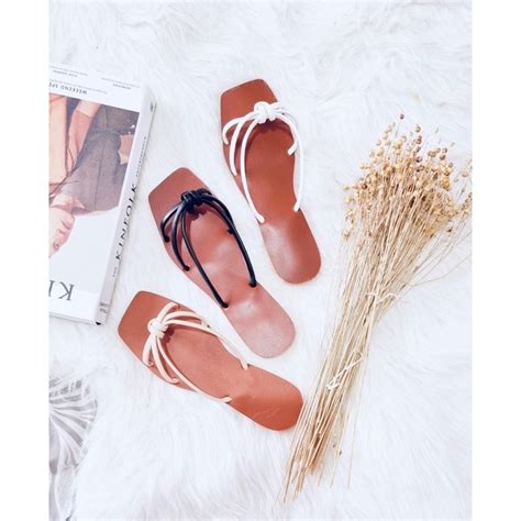 Love Barefoot Knot Flat Sandals Shopee Philippines