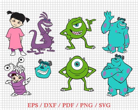 Monsters Inc SVG Bundle Monsters SVG Cricut File Sully Svg Etsy