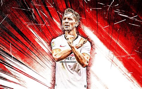 Luuk De Jong Sevilla FC Grunge Art Dutch Footballers La Liga Red