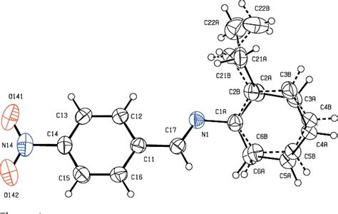 Figure 1 From The Crystal Structure Of E 2 Ethyl N 4 Nitrobenzylidene Aniline Three