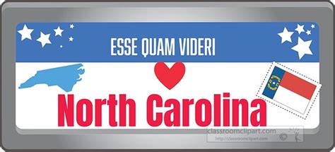 North Carolina State Clipart - north-carolina-state-license-plate-with ...