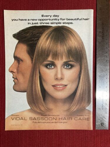 Vidal Sassoon Hair Care 1980 Print Ad Great To Frame Ebay