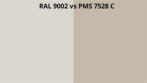 Ral 9002 Vs Pms 7528 C Ral Colour Chart Uk