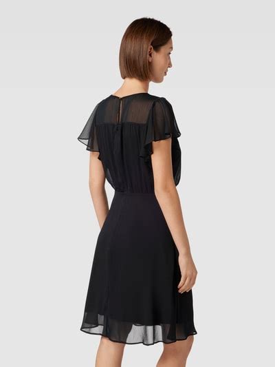 Joop Knielanges Kleid In Semitransparentem Design Black Online Kaufen