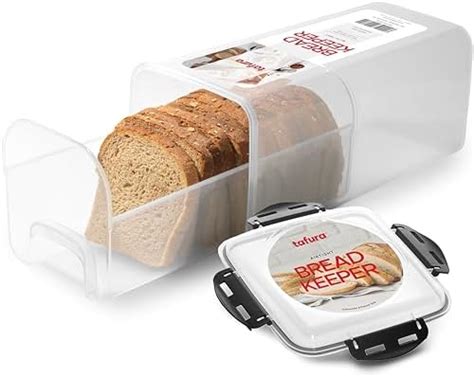 Tafura Bread Storage Container With Tray Plastic Bread Box Bread