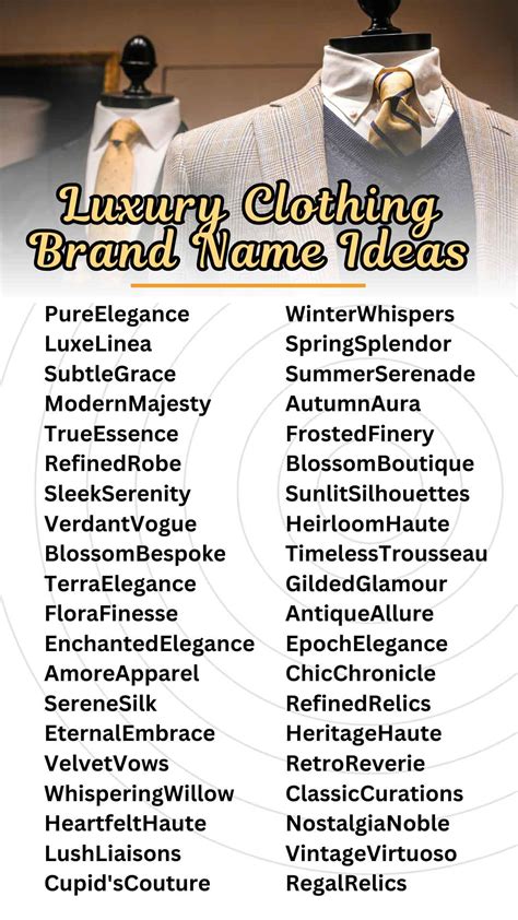 200 Unique Luxury Clothing Brand Name Ideas With Slogan