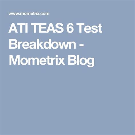 Ati Teas Test Outline Infographic Mometrix Blog Ati Teas