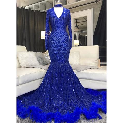 Royal Blue Sequin Mermaid Prom Dress Dresses Images 2022